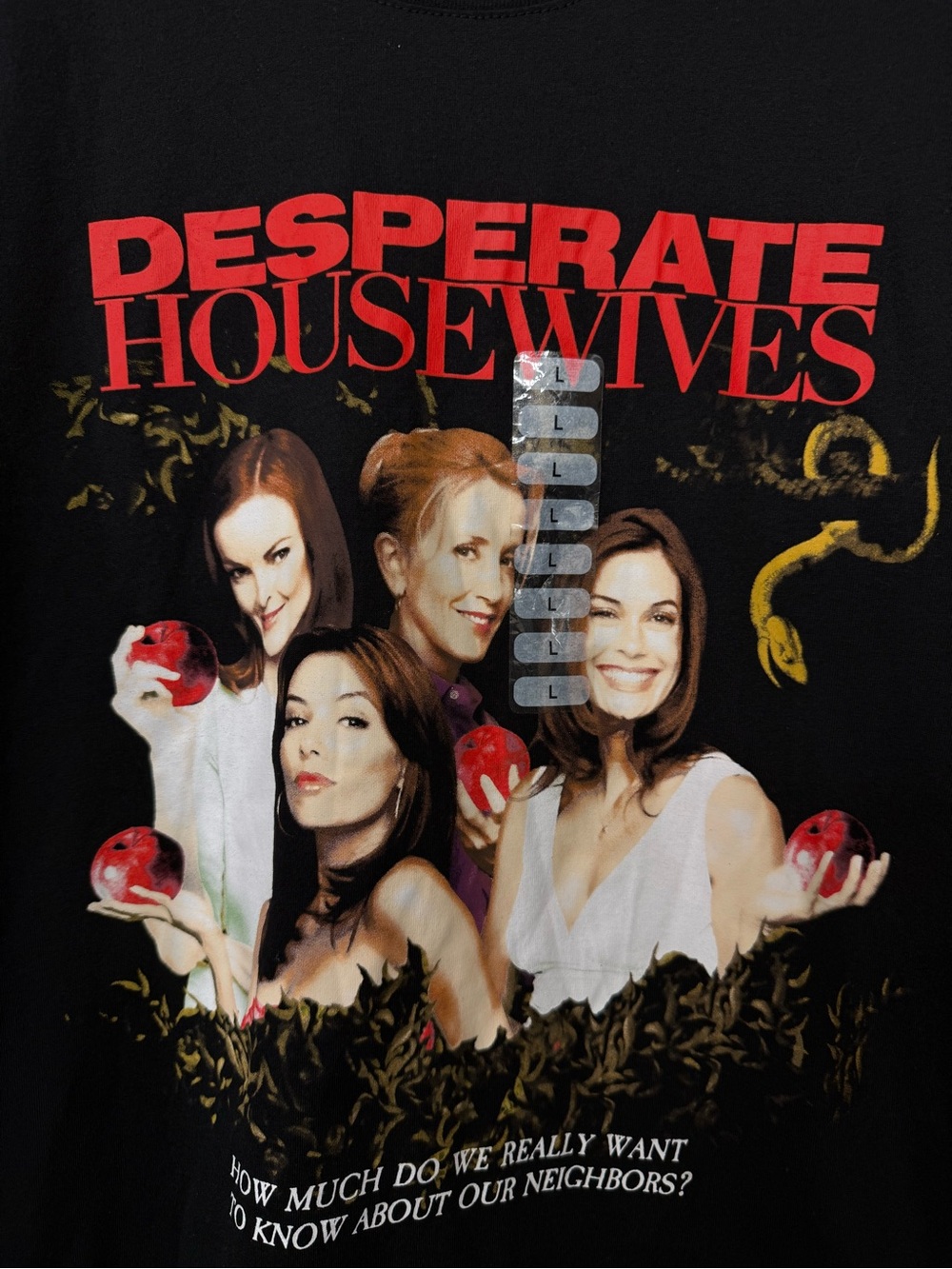 Desperate Housewives Graphic Tee - Black with Red and White Print (SKU0092) - Picture 2 of 4